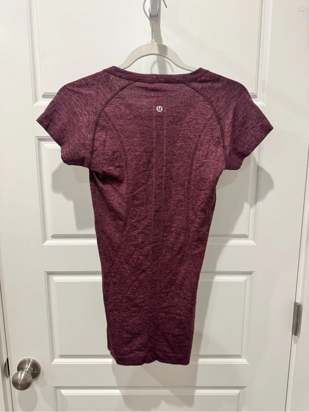 lululemon athletica Short Sleeve Crewneck Top in Burgundy Heather